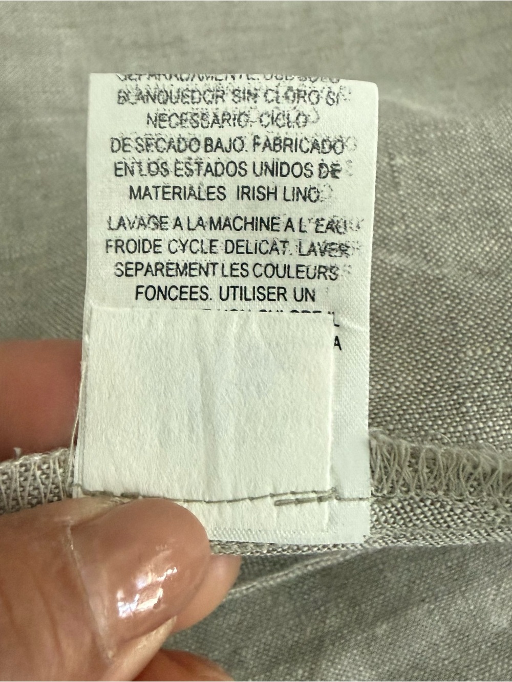 Eileen Fisher Sleeveless Button-Down Organic Linen Gauze Long Shirt / Tunic - Picture 11 of 11